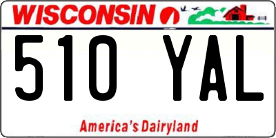 WI license plate 510YAL