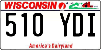 WI license plate 510YDI