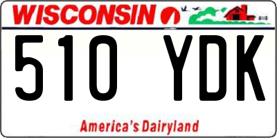 WI license plate 510YDK