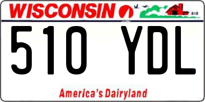 WI license plate 510YDL