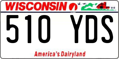 WI license plate 510YDS