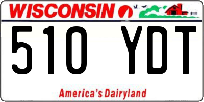 WI license plate 510YDT