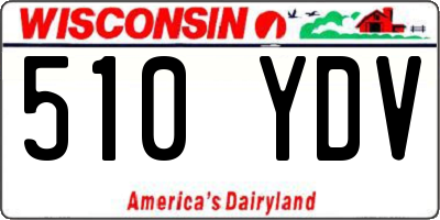 WI license plate 510YDV