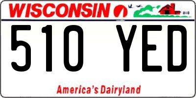 WI license plate 510YED