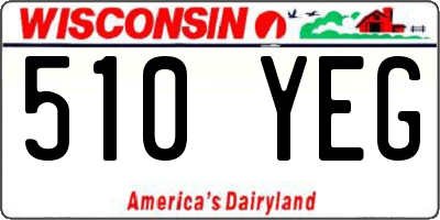 WI license plate 510YEG