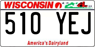 WI license plate 510YEJ