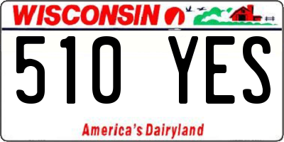 WI license plate 510YES