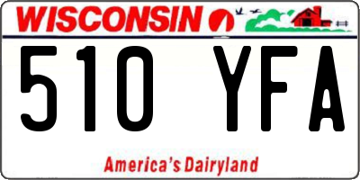 WI license plate 510YFA