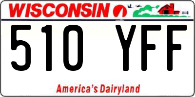 WI license plate 510YFF