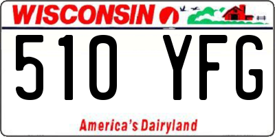 WI license plate 510YFG