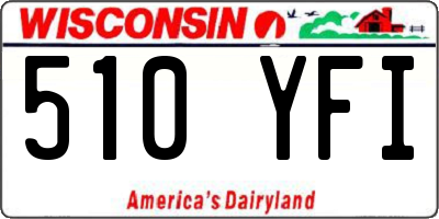 WI license plate 510YFI