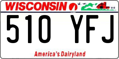 WI license plate 510YFJ