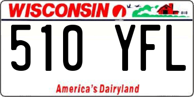 WI license plate 510YFL