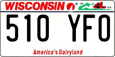 WI license plate 510YFO