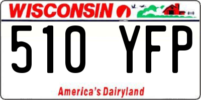 WI license plate 510YFP