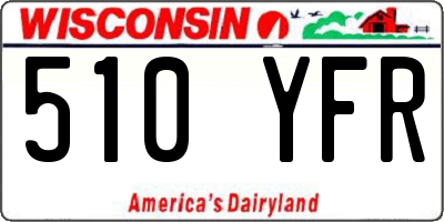 WI license plate 510YFR