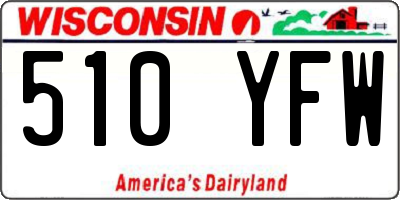 WI license plate 510YFW