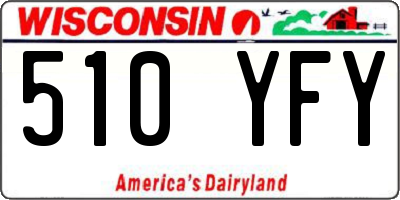 WI license plate 510YFY