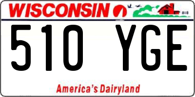WI license plate 510YGE