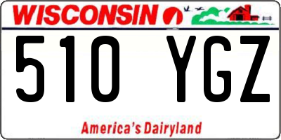 WI license plate 510YGZ