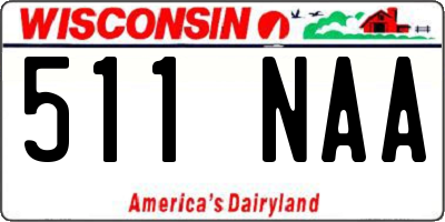 WI license plate 511NAA