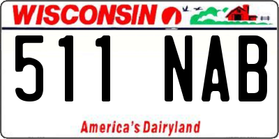 WI license plate 511NAB