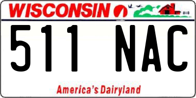 WI license plate 511NAC