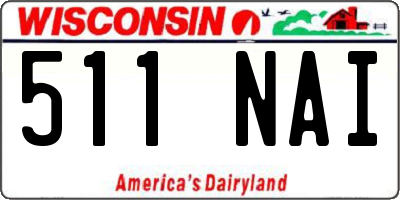 WI license plate 511NAI