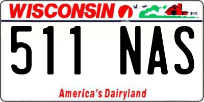 WI license plate 511NAS