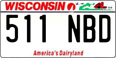 WI license plate 511NBD