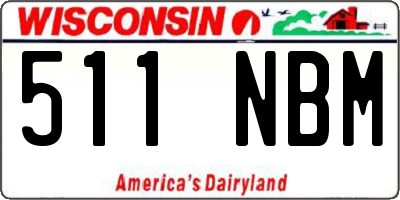 WI license plate 511NBM