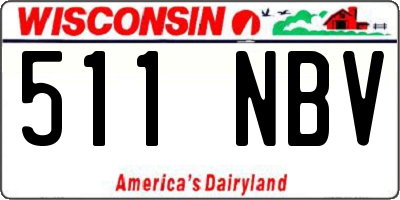 WI license plate 511NBV