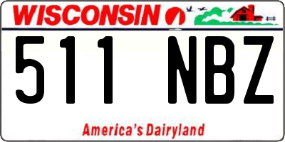 WI license plate 511NBZ