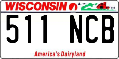 WI license plate 511NCB