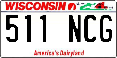 WI license plate 511NCG