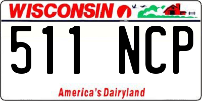 WI license plate 511NCP