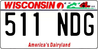 WI license plate 511NDG