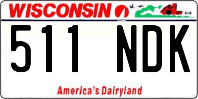 WI license plate 511NDK