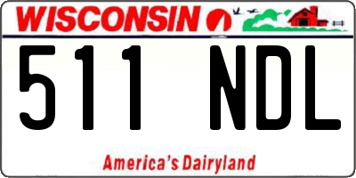 WI license plate 511NDL