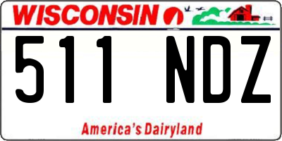WI license plate 511NDZ