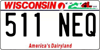 WI license plate 511NEQ
