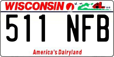 WI license plate 511NFB
