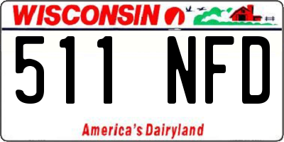 WI license plate 511NFD