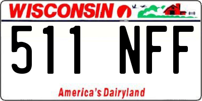 WI license plate 511NFF