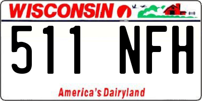 WI license plate 511NFH