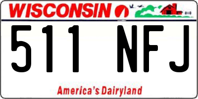 WI license plate 511NFJ