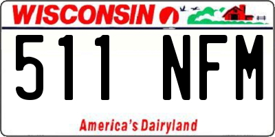 WI license plate 511NFM