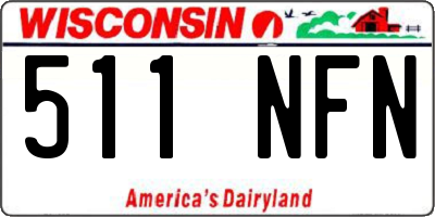 WI license plate 511NFN