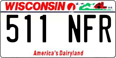 WI license plate 511NFR