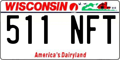 WI license plate 511NFT